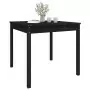 Tavolo da Giardino Nero 82,5x82,5x76 cm Legno Massello di Pino