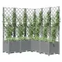 Fioriera Giardino con Graticcio Grigio Chiaro 120x120x136cm PP