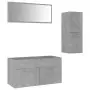 Set Mobili da Bagno Grigio Cemento in Truciolato