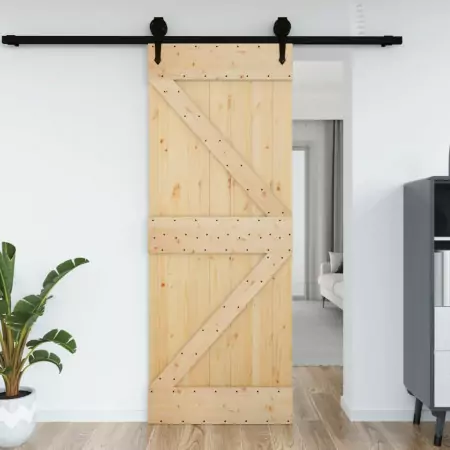 Porta 85x210 cm in Legno Massello di Pino