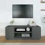 Mobile Porta TV Grigio 110x35x40,5 cm in Legno Massello di Pino