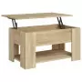 Tavolino da Salotto Rovere Sonoma 79x49x41 cm Legno Multistrato