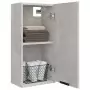 Mobile da Bagno a Parete Grigio Cemento 32x20x67 cm