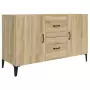 Credenza Rovere Sonoma 100x36x60 cm in Legno Multistrato