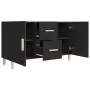 Credenza Nera 100x36x60 cm in Legno Multistrato