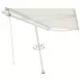 Tenda da Sole Retrattile Automatica con Palo 400x300 cm Crema