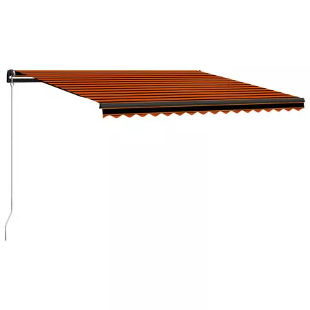 Tenda da Sole Retrattile Manuale 400x300 cm Arancione e Marrone