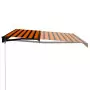 Tenda da Sole Retrattile Manuale 400x300 cm Arancione e Marrone