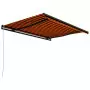 Tenda da Sole Retrattile Manuale 400x300 cm Arancione e Marrone