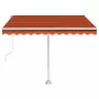 Tenda Automatica Sensore Vento e LED 300x250 cm Arancio Marrone