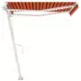 Tenda Automatica Sensore Vento e LED 300x250 cm Arancio Marrone