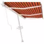 Tenda Automatica Sensore Vento LED 600x300cm Arancio Marrone