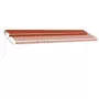 Tenda Automatica Sensore Vento LED 600x300cm Arancio Marrone