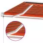 Tenda Automatica Sensore Vento LED 600x300cm Arancio Marrone