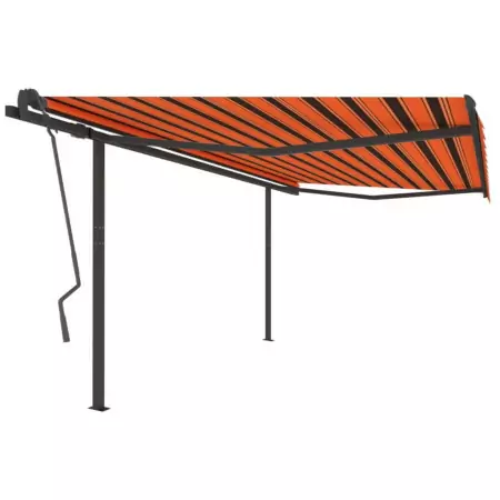 Tenda da Sole Retrattile Automatica Pali 4x3,5m Arancio Marrone