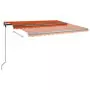 Tenda da Sole Retrattile Automatica Pali 4x3,5m Arancio Marrone