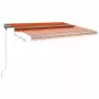 Tenda Retrattile Manuale Autoportante 400x300cm Arancio Marrone