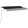 Tenda da Sole Retrattile Manuale LED 450x350 cm Antracite