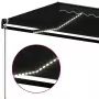 Tenda da Sole Retrattile Manuale LED 450x350 cm Antracite