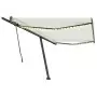 Tenda da Sole Retrattile Manuale con LED 500x300 cm Crema