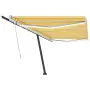 Tenda da Sole Retrattile Manuale LED 500x300 cm Gialla e Bianca