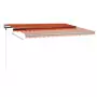 Tenda da Sole Retrattile Manuale LED 400x350 cm Arancio Marrone