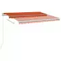 Tenda Automatica con Sensore Vento LED 3x2,5 m Arancio Marrone