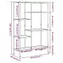 Scaffale per Libri 80x30x120 cm Acciaio e Legno Multistrato