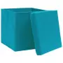 Contenitori con Coperchio 10 pz 28x28x28 cm Blu Baby