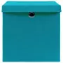 Contenitori con Coperchio 10 pz 28x28x28 cm Blu Baby