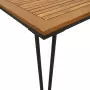 Tavolo Giardino con Gambe Forcella 140x80x75 cm Massello Acacia