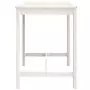 Tavolo da Giardino Bianco 82,5x82,5x110cm Legno Massello Pino