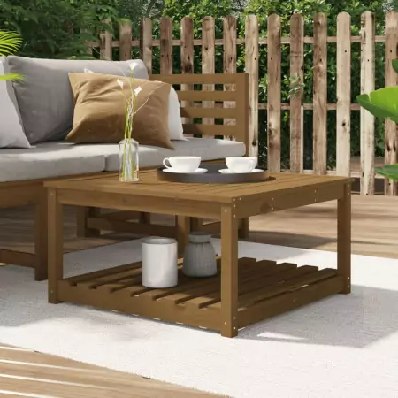 Tavolo da Giardino Miele 82,5x82,5x45 cm Legno Massello di Pino