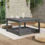 Tavolo da Giardino Grigio 82,5x82,5x45 cm Legno Massello Pino