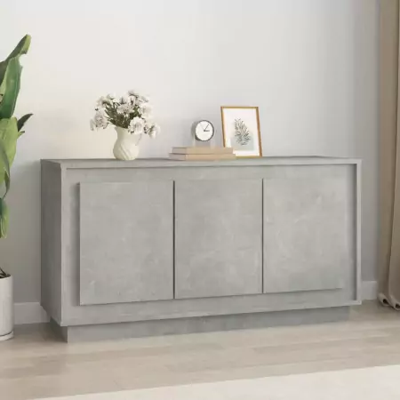 Credenza Grigio Cemento 102x35x55 cm in Legno Multistrato