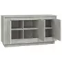 Credenza Grigio Cemento 102x35x55 cm in Legno Multistrato