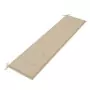 Cuscino per Panca da Giardino Beige 200x50x3 cm