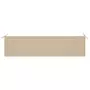 Cuscino per Panca da Giardino Beige 200x50x3 cm