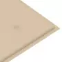 Cuscino per Panca da Giardino Beige 200x50x3 cm