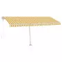 Tenda Automatica Sensore Vento e LED 500x300cm Giallo Bianco