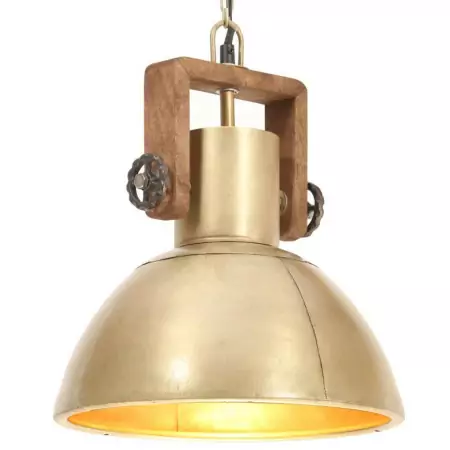 Lampada a Sospensione Industriale 25 W Ottone Rotonda 30 cm E27