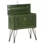 Baule Portaoggetti Stile Militare 68x24x66 cm Ferro