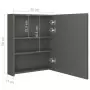 Armadietto Bagno con Specchio e LED Antracite 50x14x60 cm