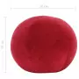 Pouf in Velluto di Cotone 50x35 cm Rosso