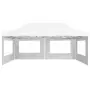 Gazebo Professionale Pieghevole Alluminio e Pareti 6x3m Bianco