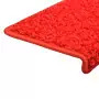 Tappetini per Scale 15 pz 65x25 cm Rosso