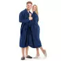 Accappatoio di Spugna Unisex Cotone 100% Blu Marino M