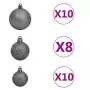 Set Albero Natale Artificiale con LED Palline e Pigne 240 cm