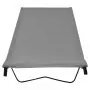 Lettini Campeggio 2pz 180x60x19cm Tessuto Oxford Acciaio Grigio