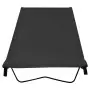 Lettini Campeggio 2 pz 180x60x19 cm Tessuto Oxford Acciaio Nero